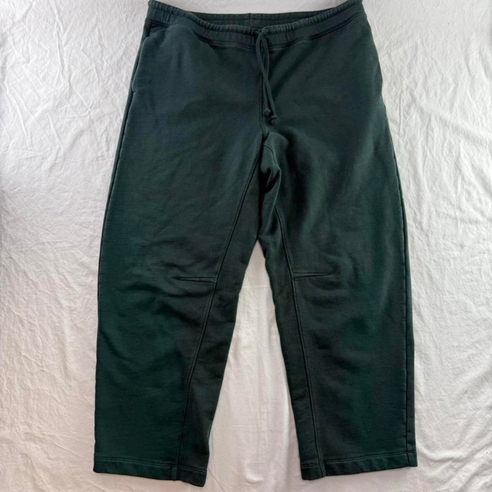Madewell The McCarren Midweight Dark Green Wide Leg Sweatpants Women's Sz XL